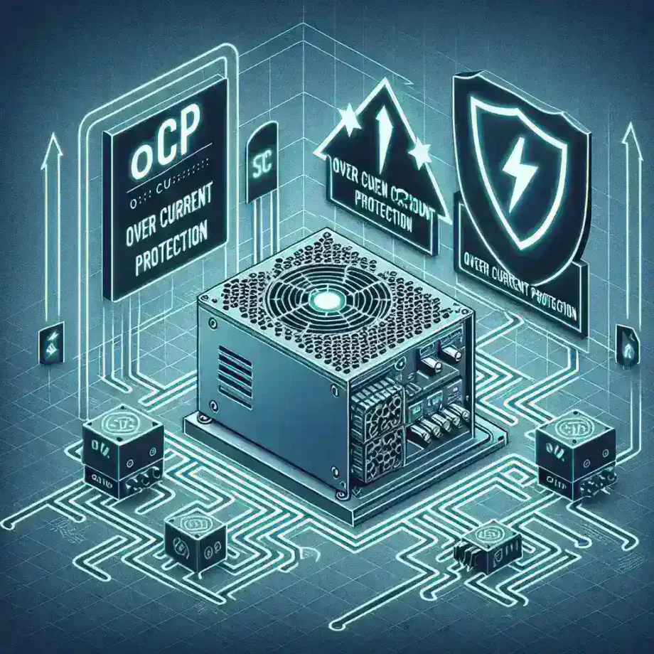 How does Over Current Protection (OCP) work in a power supply?